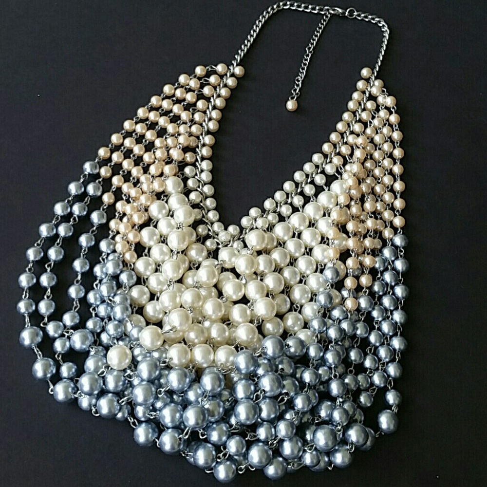 NWOTAmbre Faux Pearl Stunning Statement Necklace